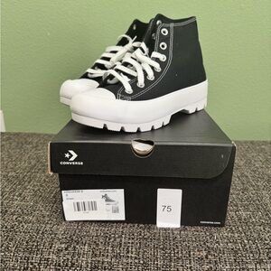 Converse High-Top Sneakers - Black with White Accents